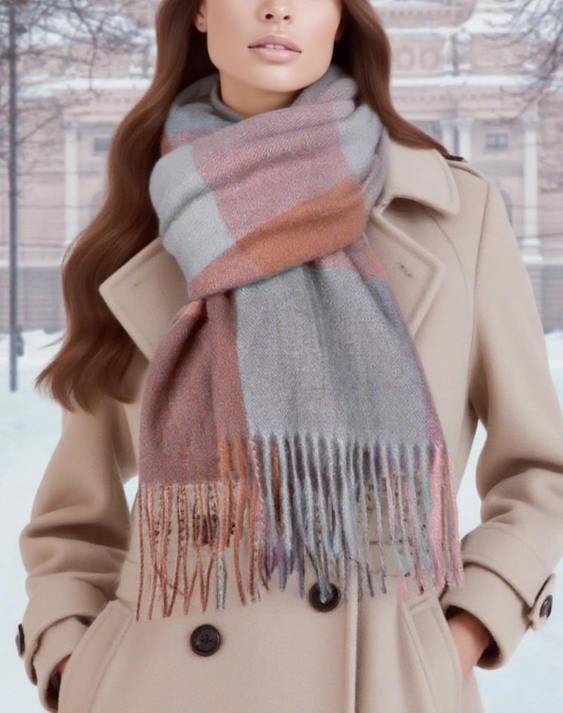BLATIAL Store Womens Scarf Winter Blanket Large Scarves Thick Soft Warm Plaid Chunky Scarfs - Image 5